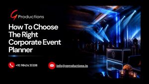 Banner displaying how to choose right corporate event planner image